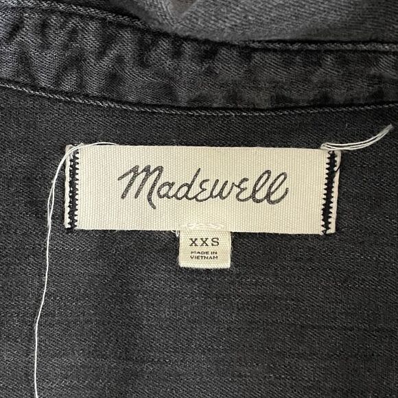 Madewell Denim Oversized Ex-Boyfriend Shirt - Size: XXS - Picture 3 of 5